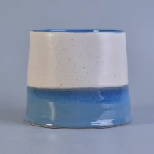 China white and blue ceramic candle container manufacturer