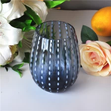 Cina candela vaso in vetro da puntini bianchi produttore