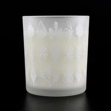 中国 白色磨砂玻璃蜡烛罐 制造商