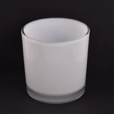 Cina portacandele in vetro medio bianco produttore