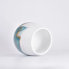 China Vapa de vela de procelain branca de grande capacidade redonda de potes de vela de cerâmica fabricante