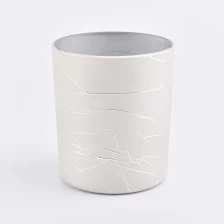China vaso de vela de vidro lateral reto branco fabricante