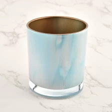 中国 批发300ml蓝色玻璃蜡烛罐子制作 制造商