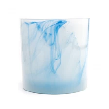 China wholesale  candle holder glass candle vessel with artistic effect for home decor pengilang