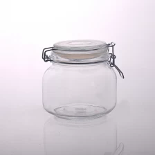 porcelana mayorista clara frasco de almacenamiento de vidrio fabricante