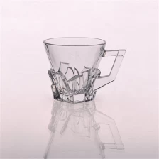 中国 エンボスガラスマグカップ卸売クリスタルクリアガラス メーカー
