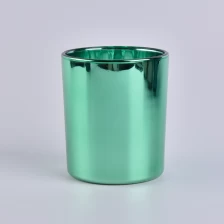 China wholesale metalize glass candle holders manufacturer