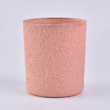 China wholesale pink glass jars for candle making with home decor manufacturer