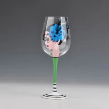 China woman painted martini glass manufacturer