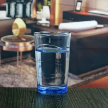 China 200ml 7oz blue unique drinking glasses colored glass water cup manufacturer