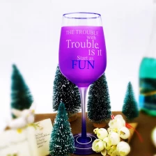China Aniversário do vinho pintado vidros pintados fabrico copos de vinho personalizado fabricante