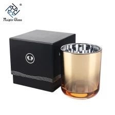 China CD071 Electroplated Crystal Gold Votive Candle Holders Wholesale manufacturer