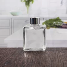 China China 7 oz transparent square glass perfume bottle supplier manufacturer