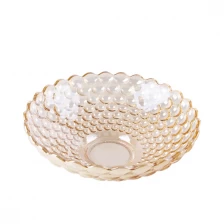 China China glas fruit bowl leverancier decoratieve gouden kom fabrikant fabrikant