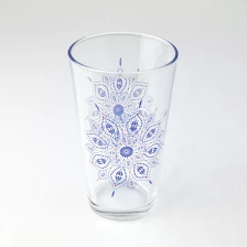 porcelana China proveedor personalizado pintadas a mano vasos de cristal de la flor fabricante