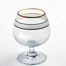 China China fornecedor de vidro venda quente de ouro aro conhaque e fornecedor copo de conhaque de ouro aro fabricante