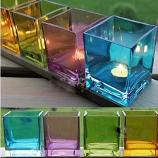 China Gekleurd glas kandelaars fabrikant, helder glas votive kaarshouders leverancier fabrikant