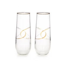 China Gouden rand stemless champagne flutes leverancier fabrikant