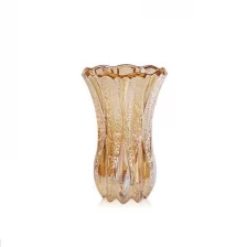 China Golden glass vases decorative flower vases wholesale manufacturer
