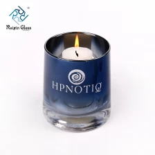 China OEM ODM Spray Painting Fumar Glass Candle Hurricane fabricante
