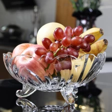 China Personalized glass fruit bowl with stand wholesale manufacturer