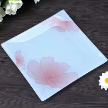China Shatterproof square white glass plate manufacturer manufacturer