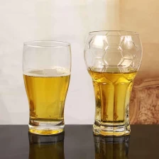 Çin Benzersiz şekli cam bira kupa tedarikçisi üretici firma