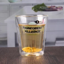 China Großhandel 9 Unze Haus Waren Doppelschicht Tasse Doppelwand Gläser mit Logo Hersteller