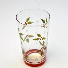 China Wholesale custom hand painted drinking glasses christmas wine glass manufacturer