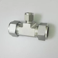 China 12 OD 12 Double Ferrule Press Fitting Stainless Steel Reducing Tee fabricante