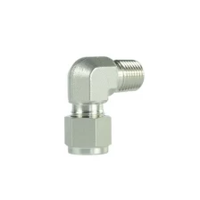 China 21 Twin Ferrule SS 316 NPT Male Elbow Connector Tube Fitting fabricante