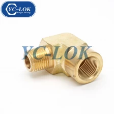 porcelana Conector de codo, accesorios de compresión de latón, adaptador de tubo macho NPT caliente fabricante