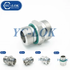 China SS316 Stainless Steel Fasteners Straight Flat O-Ring Hydraulic Tube Fittings METRIC MALE 24°CONE SEAT H.T. Manufacturer manufacturer