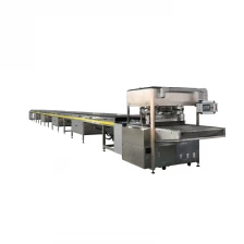 China mini chocolate enrobing coating machine small chocolate making line for bar wafers biscuit production fabricante