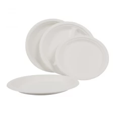 China 10 inch disposable round bagasse plates sugarcane tableware supplier manufacturer