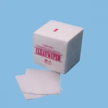 中国 1/4折叠不起毛的粘胶聚酯M-3洁净室湿巾 制造商