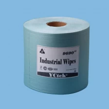 Chine 55 % de pâte de bois + 45 % tissu Polyester Plain Spunlace Non tissé pour lingettes industrielles fabricant