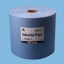 中国 70% 木浆 30% pp 110gsm 蓝色 YCtek80 工业清洁擦拭巾卷 制造商