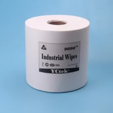 China China Supplier 55%Woodpulp 45%Polyester Industry Non woven Cleaning wipe manufacturer