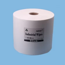 porcelana China Supplier 70%Woodpulp 30%PP Industrial Nonwoven Fabric Cleaning Wipe Roll fabricante