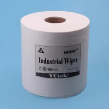 China Toalhas de múltiplos propósitos industriais, gravado 1-Ply, tecido poli, branco (rolo de 500) fabricante