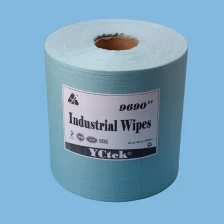 China Limpeza industrial do poliéster de Woodpulp 45% do rolo enorme 55% Limpeza industrial do poliéster de Wool Roll seco fabricante
