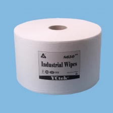 porcelana Jumbo Roll，Disposable White Wood Pulp/PP  Lint Free Nonwoven Fabric Cleaning Wipers fabricante