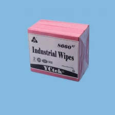 China Red Wood Pulp PP Fabric Industrial Cleaning Wipes , 100pcs/bag,12bags/carton manufacturer