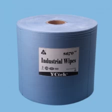 中国 YCtek70 蓝木浆 pp 无纺布皮棉免费工业擦拭纸 制造商