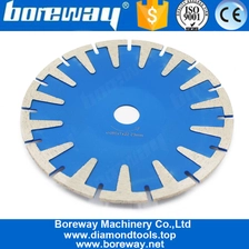 China Boreway 180mm 7 Inch Diamond Cutting Blade Concave Curved Concrete Marble Diamond Circular Saw Disc with T Segment manufacturer