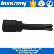 China D10x75LxM14 Diamond Tipped Drill Bit For Stone Drilling manufacturer