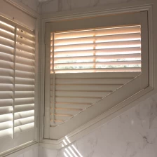 China Custom made PVC fauxwood shutter, Water-proof PVC Blinds supplier manufacturer