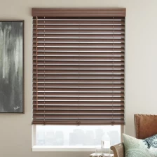 China Read wood Horizontal wooden blinds, High quality Timber venetian blinds manufacturer