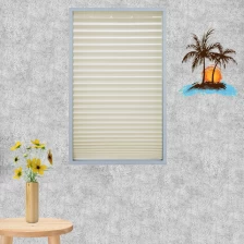 China easy fix self adhesive temporary paper pleated blind manufacturer